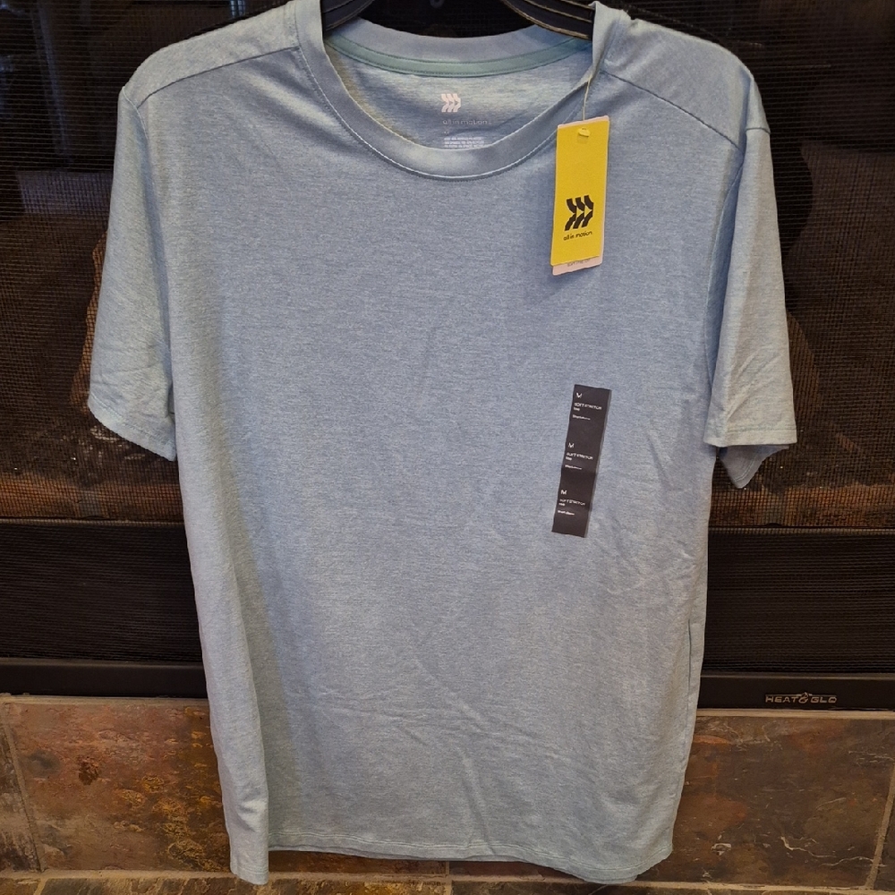All in Motion Men's Heathered Green Short Sleeve Tee